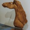 WOODEN HORSE FACE STAND